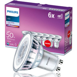 6x Classic 50W GU10 CW 36D ND 6CT/4 LED izzókészlet (50W GU10 CW 36D ND 6CT/4)