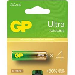 Ultra AA/LR6; 1,5 V-os alkáli elemek (4 db)
