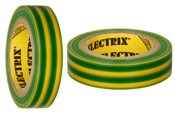 PVC elektromos szigetelő szalag 15mm x 10m vízálló Anticor 211 sárga zöld