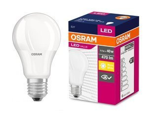 Osram Value opál búra/5,5W/470lm/2700K/E27 LED körte izzó