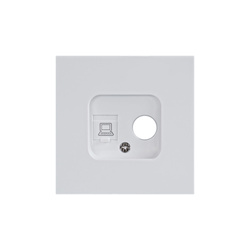 SAT + RJ45 aljzat fedlap fehér, iZi ViPlast sorozat