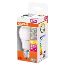 LED DAYLIGHT SENSOR CLASSIC A E27 5,7W =40W 2700K 470lm szürkületérzékelővel Osram