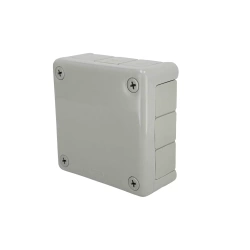 Felületre szerelhető csatlakozódoboz 98x98x42mm IP55 12 bevezetőnyílás gumitömítéssel szürke VP-41 EDO777927 EDO Technic