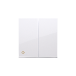 Simon 54 Premium |DKW5/AB11 Fehér billentyűk dupla nyomogombos csillárkapcsolóknak, antibakteriális