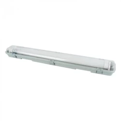 Hermetikus lámpatest készlet + 2x LED cső G13 9W 6500K hideg fehér 900lm 60cm IP65 Eco Light