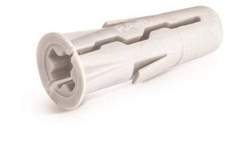 UNO univerzális dübel 10x36 mm, 5,0x45 mm-es csavarral, műanyag zacskó 15 db.