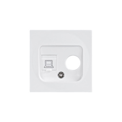 TV + RJ45 aljzat fedlap fehér, ViP ViPlast