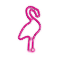 Fali lámpa Neon LED FLAMING rózsaszín denevér + USB FLNE18 T-00450 PLASTROL
