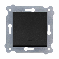 Lépcsőkapcsoló világítással Fekete metál 210/14E EXEN