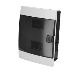 Süllyesztett kapcsolótábla 16 modulos fehér füst HOROZ