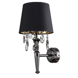 Fali lámpa Vigo E14 fekete lámpaernyő, kristály LP-0412/1W BK Light Prestige