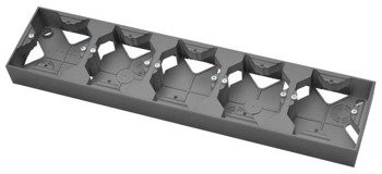 Puszka instalacyjna pięciokrotna Szary mat Ospel Aria PNP-5U/70