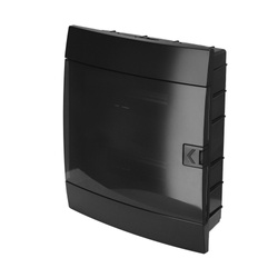 Süllyesztett 24 modulos kapcsolótábla fekete füst HOROZ