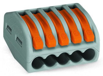Gyorscsatlakozó kioldókarokkal 5x0,08-4 mm2 222-415, Wago