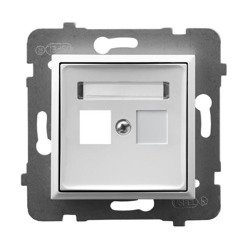 Obudowa gniazda pojedynczego typu Keystone prosta Biały Ospel Aria GPK-1U/p/00