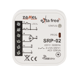 Roletta vezérlő; EXTA FREE; IP20; 230VAC; NO x2; konzervdoboz; SRP-02 ZAMEL