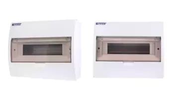 S12 (1x12) felszíni elosztó IP40, füstszínű burkolattal és N+PE csatlakozókkal