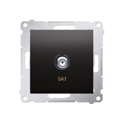 Simon 54 Premium Antracit szimpla SAT-antenna aljzat (moduláris)  DASF1.01/48