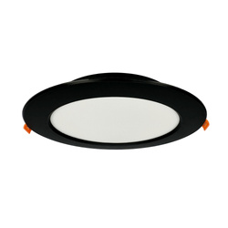 Süllyesztett LED lámpatest ALEXIS 18W 1660lm IP20 CCT kerek fekete | HOROZ
