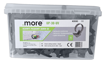 UP-30-UV szalagkábeltartó vödör Fekete (150) M20383 Eco Light