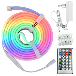 LED NEON szalag készlet DIGITAL-5 RGB 12V 10W/m 200lm/m IP65 vezérlővel, tápegységgel és távirányítóval – 5 m tekercs | HOROZ