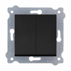 Dupla kapcsoló Fekete metál 202/14E EXEN