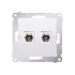 Simon 54 Premium fehér DASF2.01/11 "F" típusú dupla antenna aljzat (moduláris)