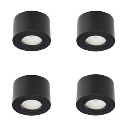 Szett 4x ZALDA OV Black IP20 EDO777450 + 4x GARI LED INSERT 4.8W 3000K EDO777639, EDO Solutions8W LED 3000K INSERT EDO, 8W LED 3000K EDO