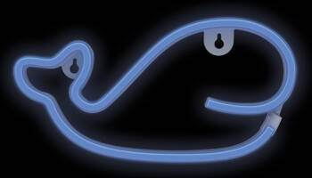 Neon LED fali lámpa MULTIORY kék denevér + USB FLNE19 T-90844 PLASTROL