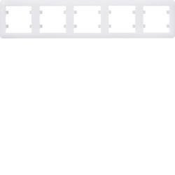 HAGER LUMINA SOUL WL5250 5-ÖS FEHÉR KERET VÍZSZINTES ELHELYEZÉSSEL IP20