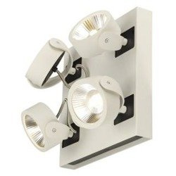 KALU fali és mennyezeti lámpa, spotlámpa, 4xLED négyzet, 60 fok, fehér/fekete, SLV 1000136