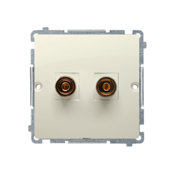 Hangszóró aljzat -1 oszlop hangszóró dobozba csavarozáshoz, bézs Kontakt Simon BMGL2.02/12