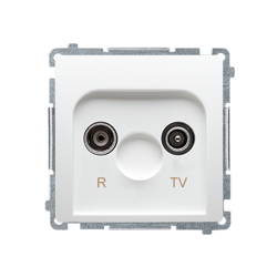 R-TV antenna kimeneti aljzat, szeparált (modul), fehér Kontakt Simon BMZAR1/1.01/11