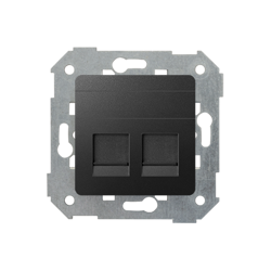 2x RJ45 aljzat fedél grafit Simon 82