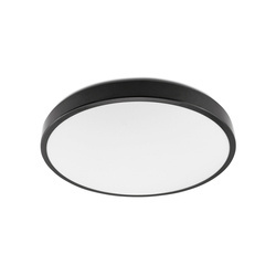 LED plafond lámpatest ZOE 18W 4000K 1135lm IP44 PREMIUM fekete színben Kobi