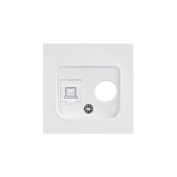 SAT + RJ45 aljzat fedlap fehér, ViP ViPlast