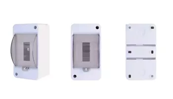 S3 (1x3) felszíni elosztó fedéllel és N+PE csatlakozóblokkal IP40