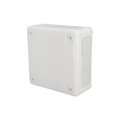 Felületre szerelhető csatlakozódoboz 98x98x42mm IP55 12 bevezetőnyílás gumitömítéssel fehér VP-41 EDO777925 EDO Technic