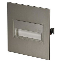 LED Sona négyzet alakú beépíthető lámpatest 14V DC, szín rozsdamentes acél, meleg fehér 14-211-22 Ledix Zamel