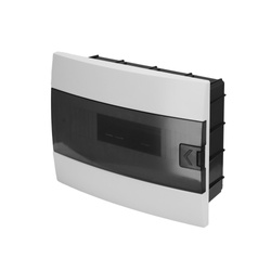 Süllyesztett 12 modulos kapcsolótábla füst fehér HOROZ