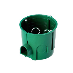 Süllyesztett kötődoboz Ø60 mély, csavarokkal zöld EDO777894 EDO Technic