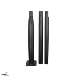 Összecsukható világítóoszlop 3m 160x160mm fi60mm fekete Bemko