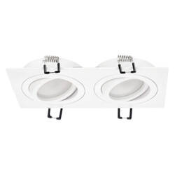 CERI 2 SQ White IP20 négyzet alakú fehér dupla süllyesztett mennyezeti spot lámpatest EDO777474 Edo Solutions