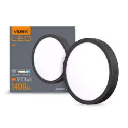 LED felületre szerelhető downlight lámpa 18W 4000K semleges fehér Fekete 1850lm VLE-DLRS-184B