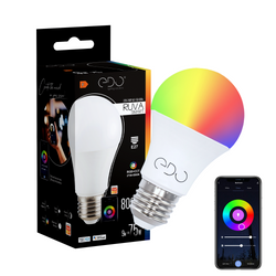 RUVA Smart LED izzó E27 9W RGB+CCT 2700-6500K 806lm WiFi Tuya Smart EDO777359 Edo Solutions RUVA Smart LED izzó E27 10W RGBW 2700-6500K 806lm WiFi Tuya Smart EDO777359 Edo Solutions