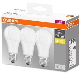 3x LED izzó E27 13W 2700K 1521lm Osram 13W 2700K 1521lm készlet