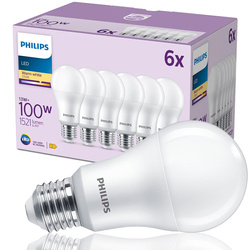 6x E27 LED izzó készlet PHILIPS E27 100W 13W 1521lm 2700K 6CT/6 EC