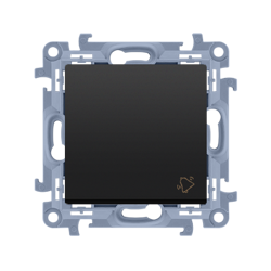 Csengő nyomógomb (modul) 10AX 250V gyorscsatlakozó fekete Simon 10 CD1C.01/49