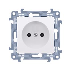 Egy dugaljzat földelés nélkül (modul) 16A, 250V ~, fehér csavaros kapcsok Simon 10 CG1.01 / 11