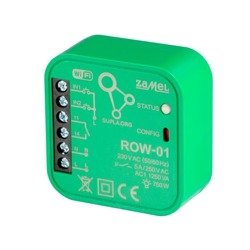Egycsatornás vezérlő; SUPLA; IP20; 230VAC; konzervdoboz; -10÷55°C; ROW-01 ZAMEL